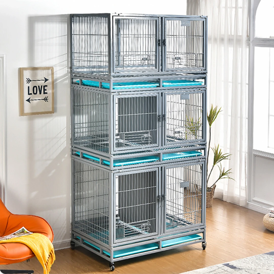 Dog Cage Large Dogs With Toilet Domestic Pet Cat And Dog Crate Villa Indoor Medium Dog Golden Retriever Labrador Dog House