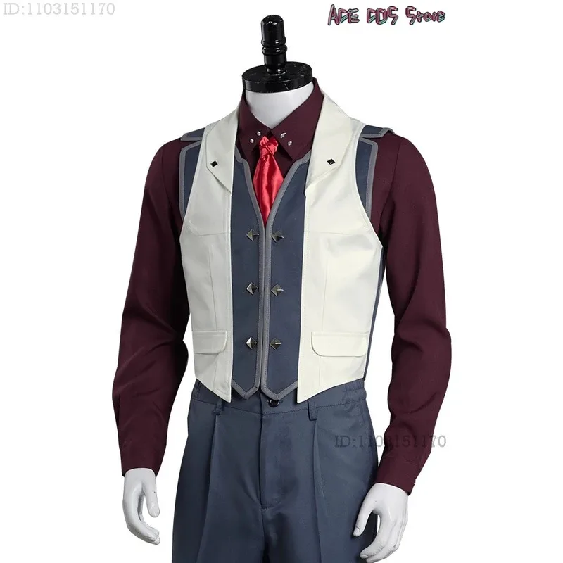 Anime Arcane Viktor Cosplay Costume LOL Shirt Vest Pants Wig Outfits Fantasia Mens Halloween Carnival Party Disguise Clothes