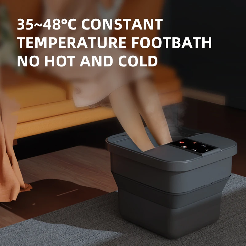 Portable Folding Bath Basin Massager Smart Pedicure Tub Ion Detox Folding Electronic Foot Spa Bath Massager for Foot Relaxation