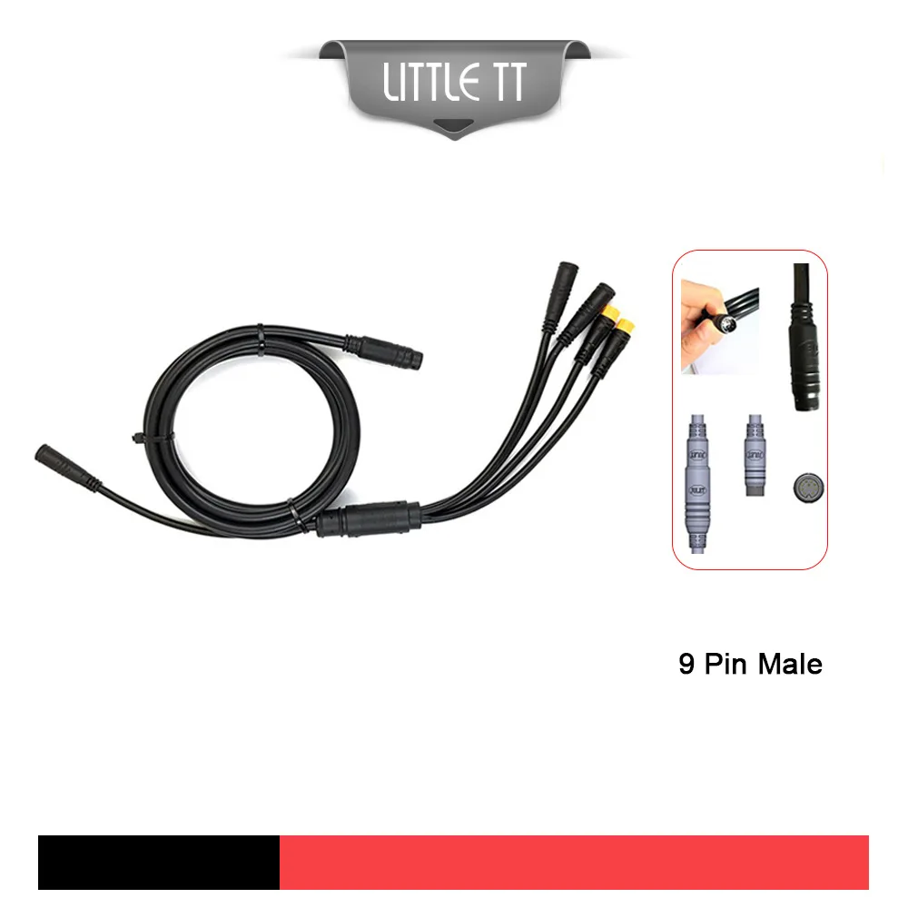 Ebike JULET 1T5 Adapter Waterproof Cable Controller Adapter Cable Extension Cable 134CM Mountain Bike Modified Accessories