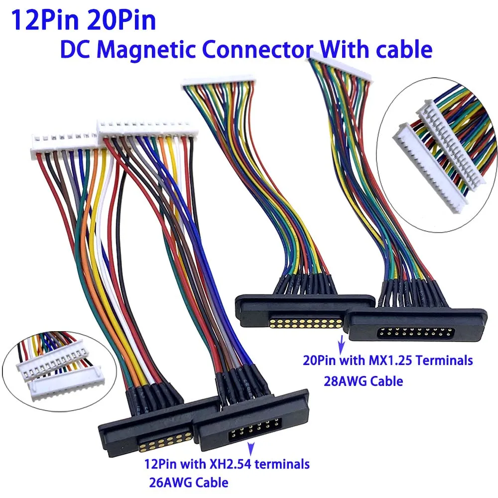 جهاز كابل محطة شحن مغناطيسي موصل شفط مغناطيسي 12pin 20pin زوج شفط المكونات العمياء محطة شحن مغناطيسية