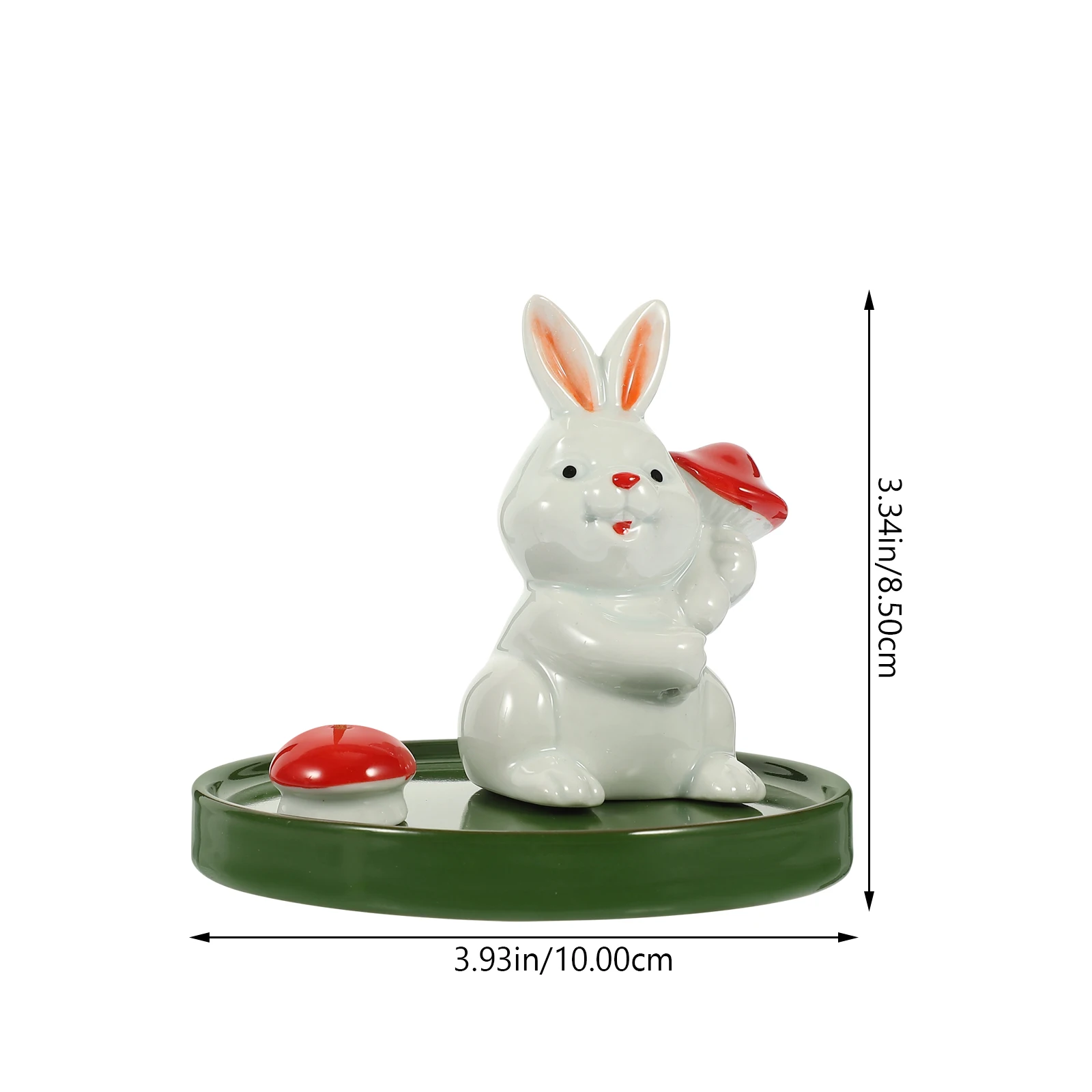 

Ceramic Incense Burner Rabbit Shaped Aroma Stove for Home Office Decor Cartoon Censer Burner Aromatherapy Oven Desktop Incense