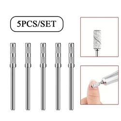 5pcs 3mm Mandrel Bit For Nails Stainless Steel Sanding Bands For Manicure Sandpaper Ring Holder 3/32 Nail Drill Accessories