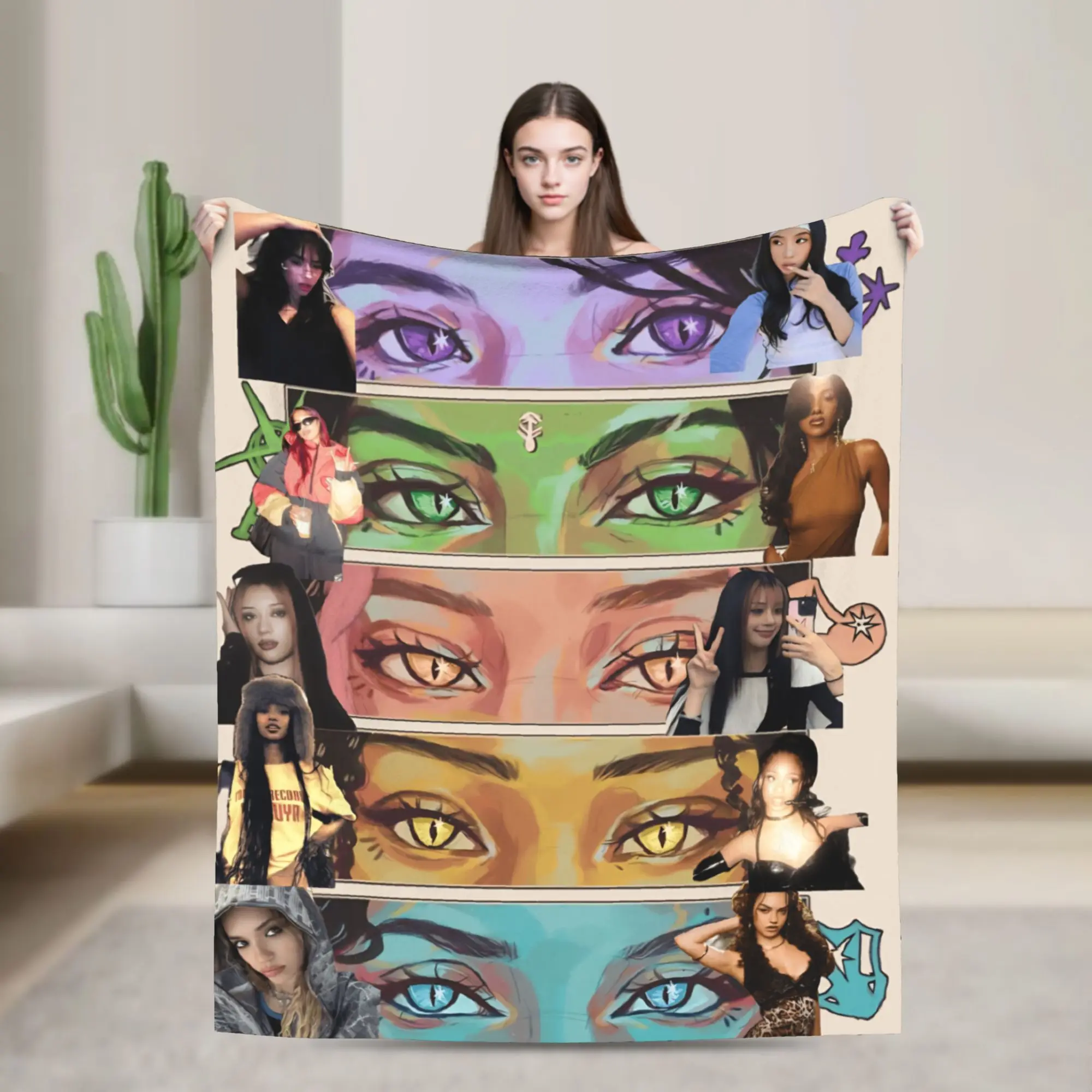 Katseye Kpop Blanket Quality Super Warm  Bedding Throws Winter Kids Couch Bed Fluffy Bedspread