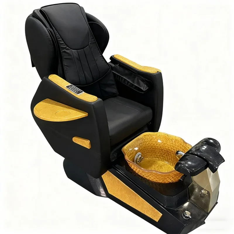 Luxury Design Super Relax Fashion Full Body Shiatsu Massage Pedicure Spa Chair Nail Salon Drain Pump Massage Back Shoulder Arm