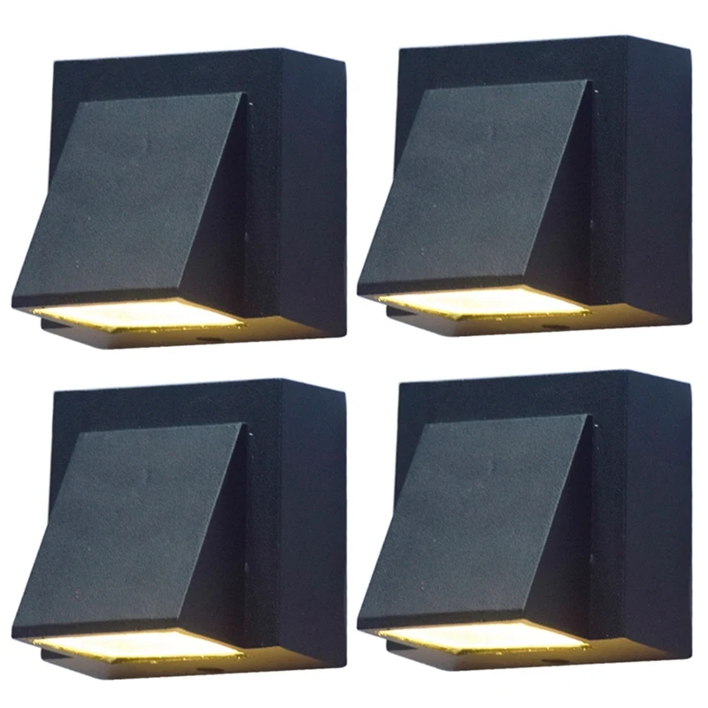 

4X 3W Modern Minimalist Creative Outdoor Waterproof Wall Lamp LED Outdoor Garden Light Door Light