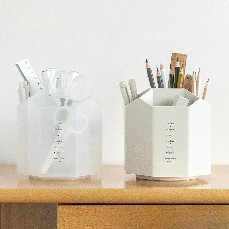 

5-отсеки вращающегося держателя для ручек большой емкости, стильный держатель для ручек для хранения настольного офиса