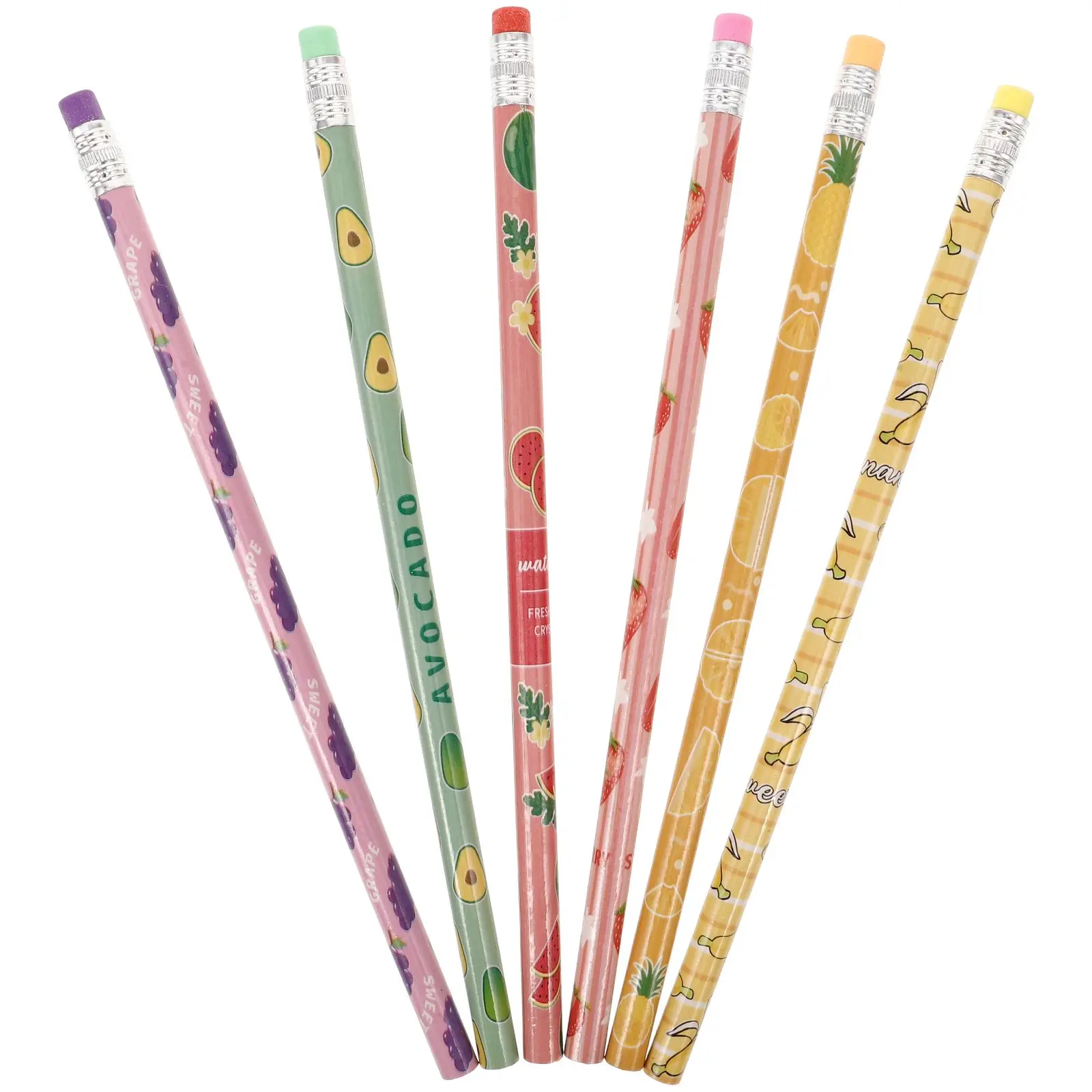 

24 Pcs Fruit Pencil Decorative Pencils Small for Kids Drawing Novelty Birthday Cool Crayon