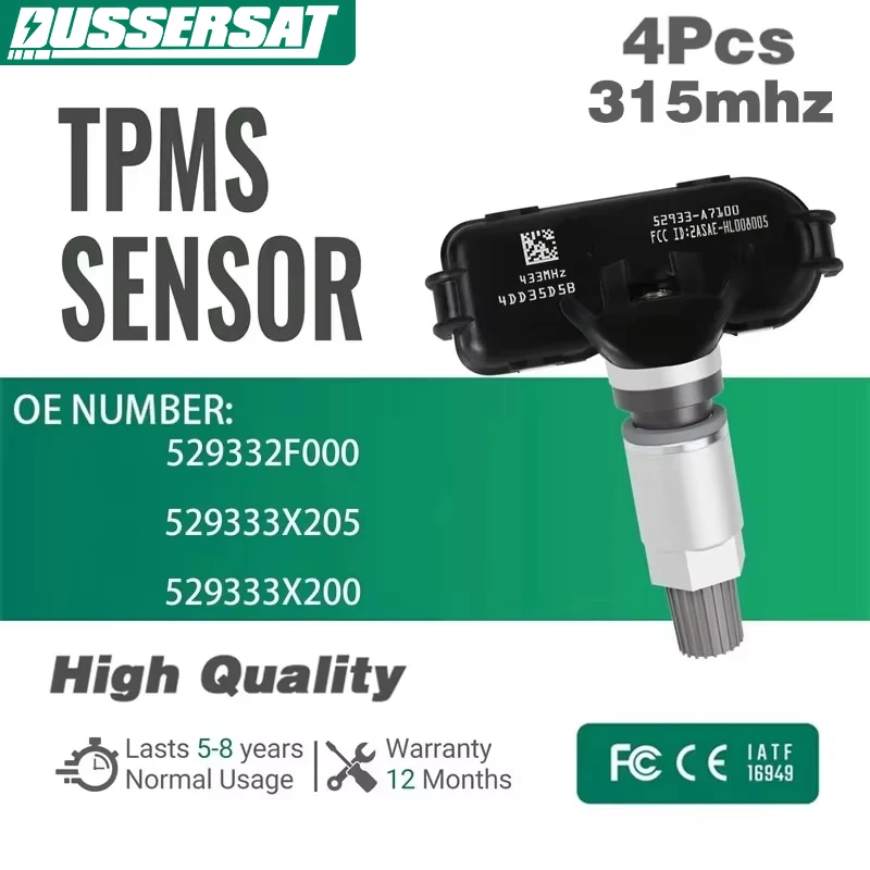 

315MHz TPMS Tire Pressure Sensor for KIA Sportage Rio Hyundai Genesis Elantra Tucson Equus 529332F000 529333X205 529333X200
