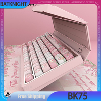 BATKNIGHT BK75 Mechanical Keyboard 3Mode 2.4G Bluetooth Wireless Rose Keyboard RGB Gasket Customized Gaming Keyboard Girl's Gift