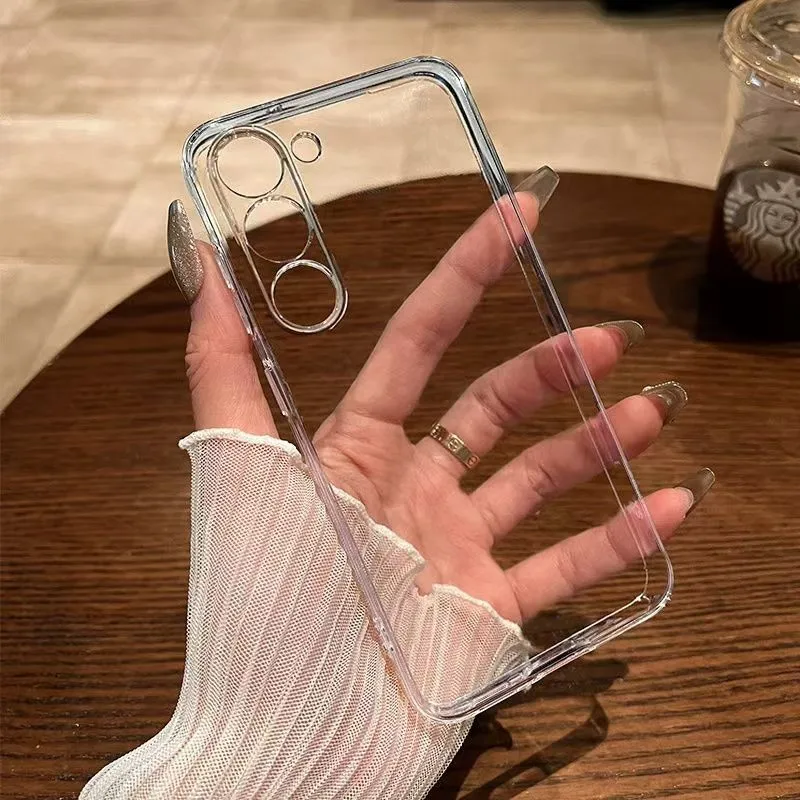 Luxury Clear Case For Samsung Galaxy S25 Plus S25 Edge S 25 Ultra Transparent Silicone Soft Cover
