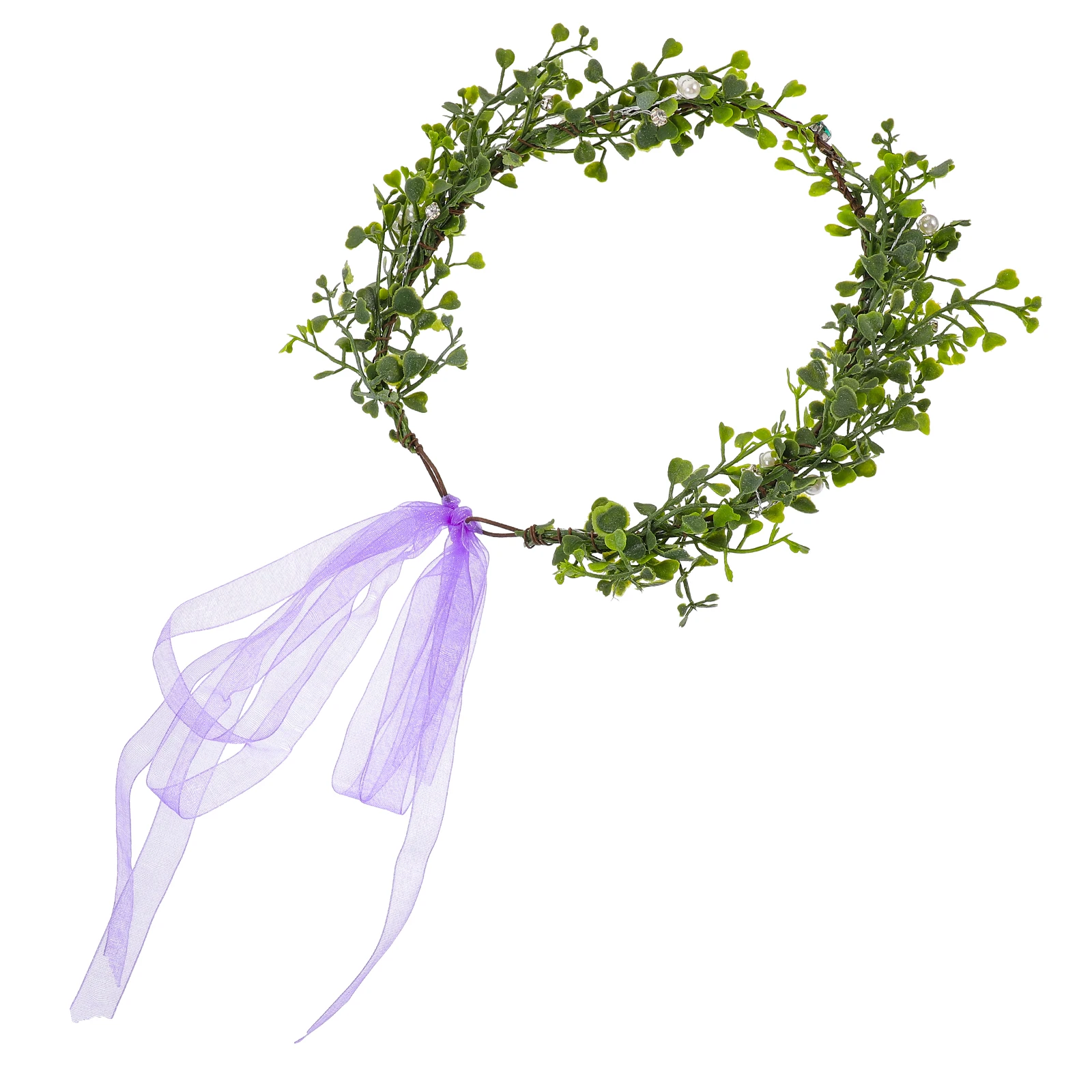 

Simulated Leaf Hair Accessories Green Wedding Headband for Women Girls Bridal Photoshoot Props Lifelike Leaf Design Crafted