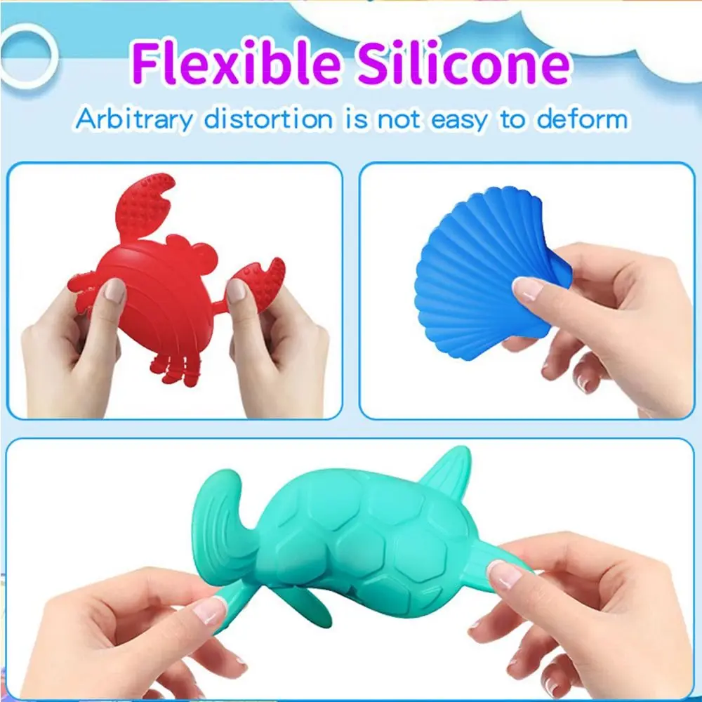 6 pz/pacco Sensoriale Pietra di Silicone Sensoriale Agitarsi Giocattolo Silicone Calmante Agitarsi Giocattolo Strutturato Autismo Alleviare Lo Stress Giocattolo Adulti