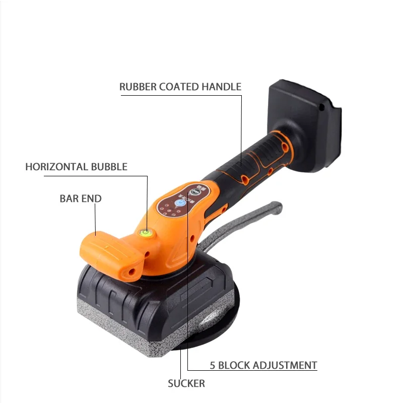 Professional 48VF Automatic Electric Tiling Machine 5 Gears Rechargeable Floor Laying Leveling Tool Bubble Leveler(No battery)