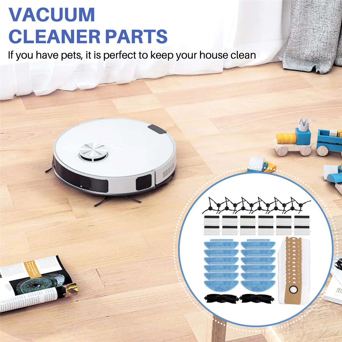 FNJK-สําหรับ ILife T10s/Aonus I8 หุ่นยนต์สูญญากาศเปลี่ยนหลัก Roller แปรงด้านข้าง HEPA FILTER Mop ผ้าฝุ่นกระเป๋าอุปกรณ์เสริม