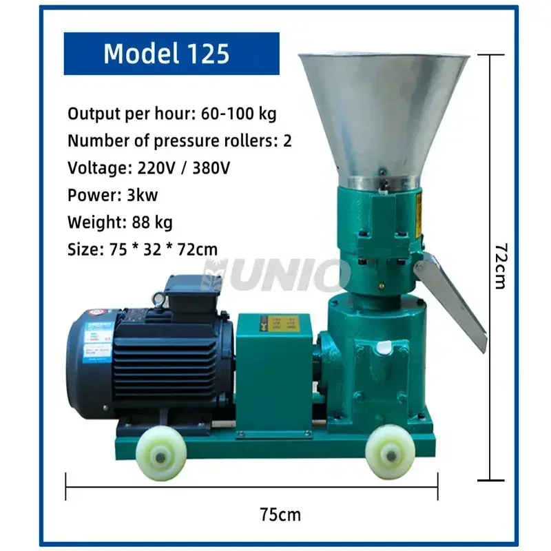 Multifunction Animal Poultry Fish Pig Cattle Feed Pelletizer or Pellet Making Machine Feed Granulator