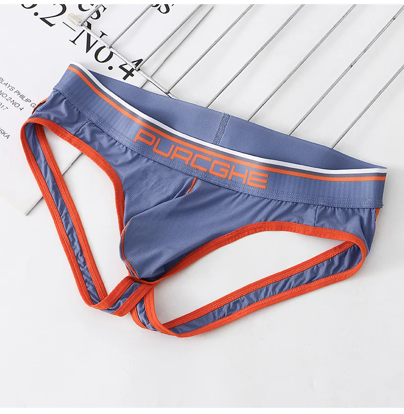 1PCS Sexy Men Thong Underwear Jockstraps Crotchless Pants Low Waist Bikini Panties Thin Elastic Thread Skin Friendly Lingerie
