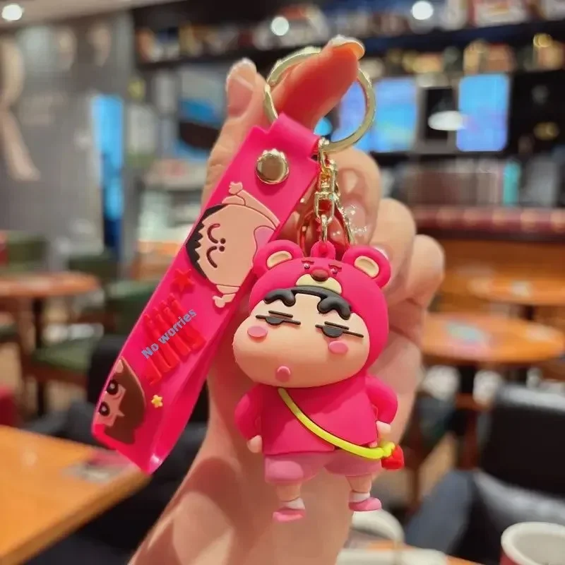 Cartoon Crayon Shinchan PVC sleutelhanger schattige transformatie pop tas hanger cadeau sleutelhanger collectible speelgoed rugzak decoratie