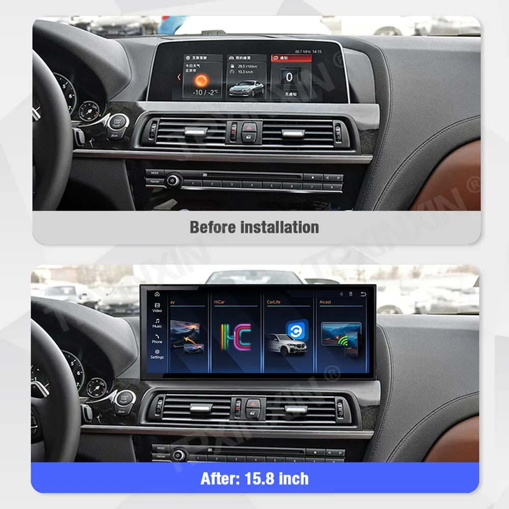 Car Radio Linux Screen For BMW 6 Series F06 F12 2013-2017 Wireless Carplay Unit HD Touch Screen NBT Car Accessories