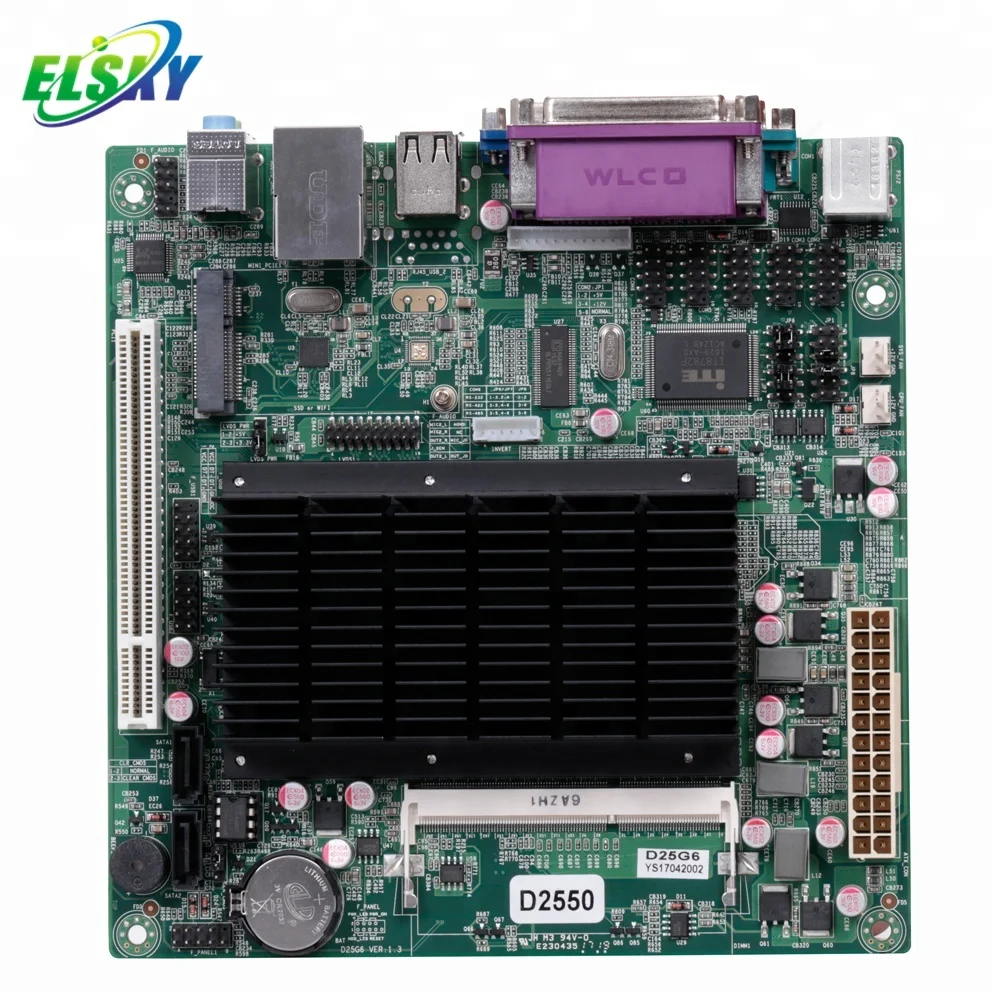 New Cheap Factory Motherboard D2550 Dual Core 1.86GHz PS2 LPT LVDS with Mini PCIE  PCI Slots Dual EDP for POS