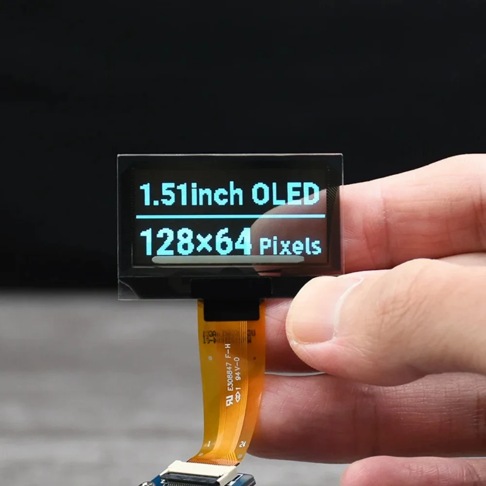 Tela Oled Transparente Azul 151 Resolução 128 × 64 Spi Iic I2c Interface Paralela
