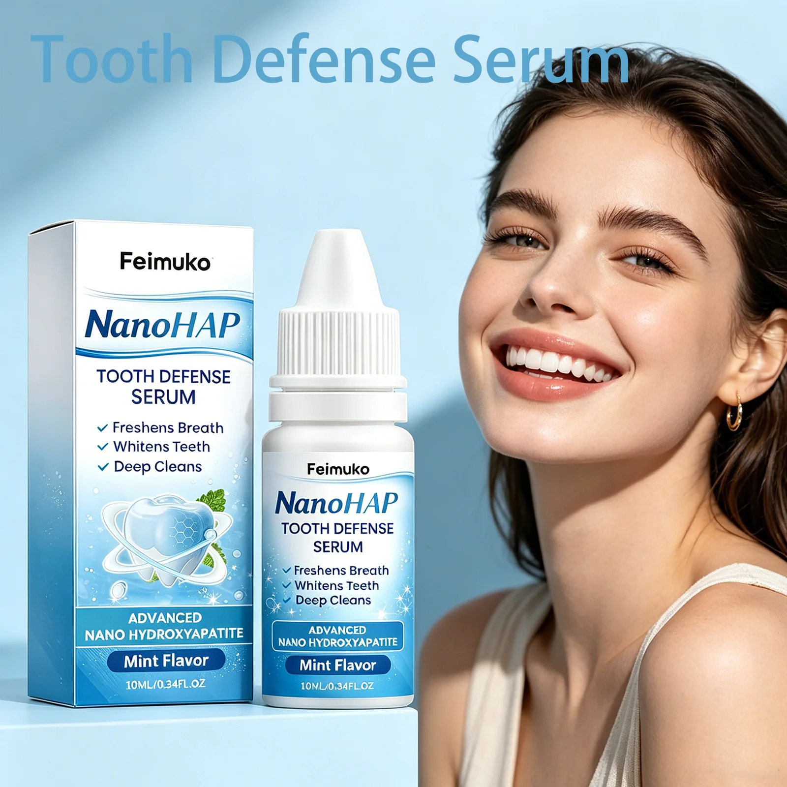

Teeth Serum Mint Flavor Deep Clean Remove Tooth Stain Reduce Oral Odor Long Lasting Fresh Breath Daily Oral Dental Care Essence