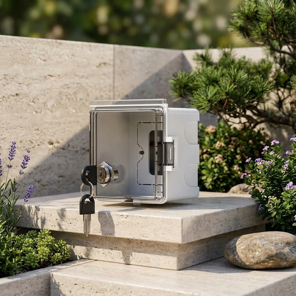 Outdoor Lock Socket Waterproof Box 86 Type Socket Lock Box Waterproof Cover Compatible With Various Electrical Installations