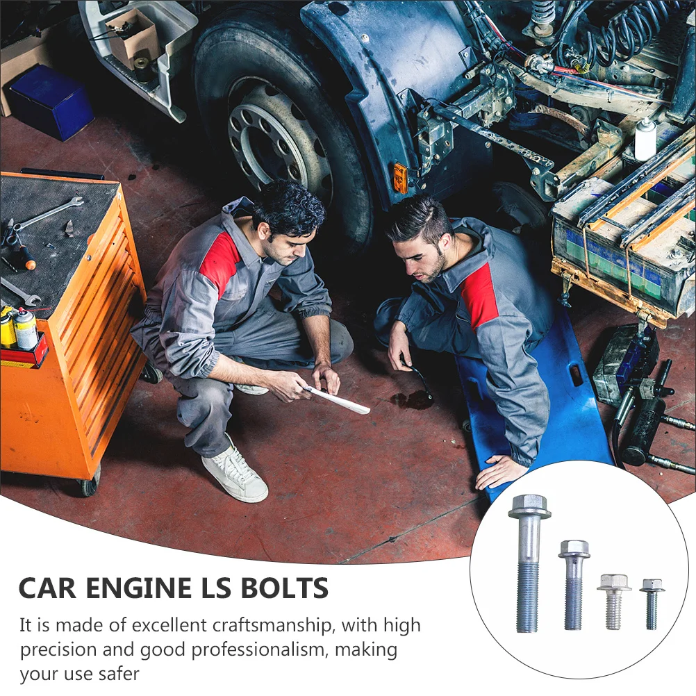 

12pcs Transmission Stand Bolts Engine Bell Bolt Kit For Car Engine Bolts High-Strength Steel Replacement Compatible With Most