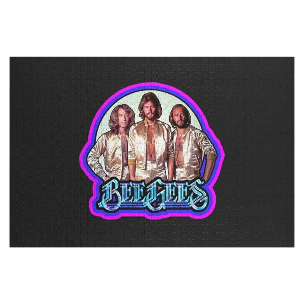 

Bee Gees Vintage 1970s Distressed Jigsaw Puzzle Custom Name Child Toy Custom Jigsaw Puzzle