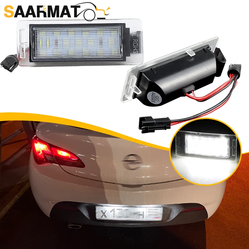 2pcs LED license plate light For GMC Acadia For OPEL VAUXHALL MOKKA Insignia Sports Tourer For Chevrolet Cruze Camaro Corvette