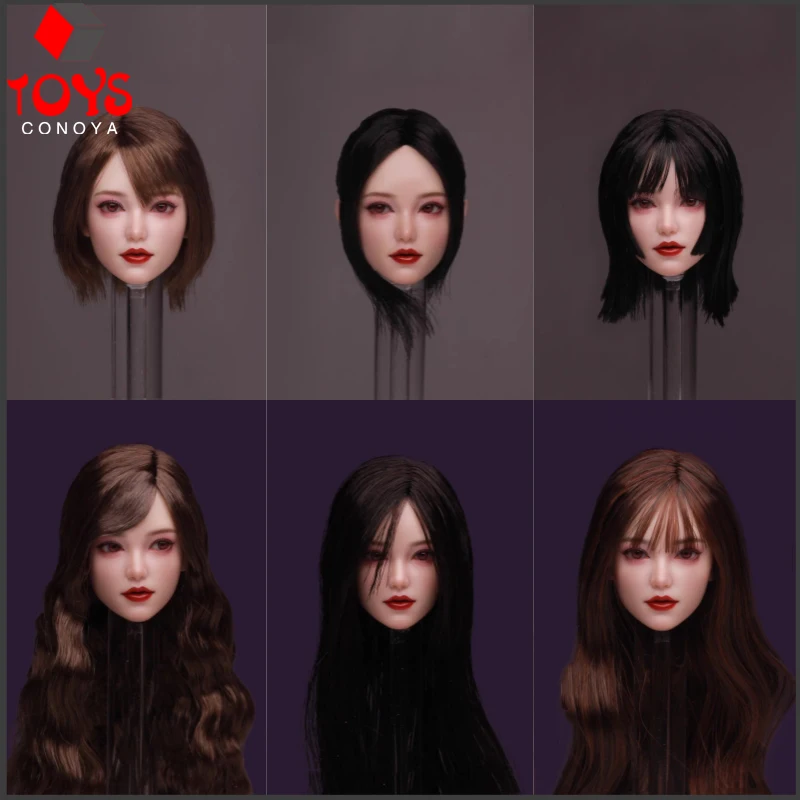 

Z6TOYS ZC019 масштаб 1/6, азиатская красота, скульптура головы Xiaoqing, модель с подвижными глазами, подходит для 12-дюймовой женской фигурки солдата, тело куклы