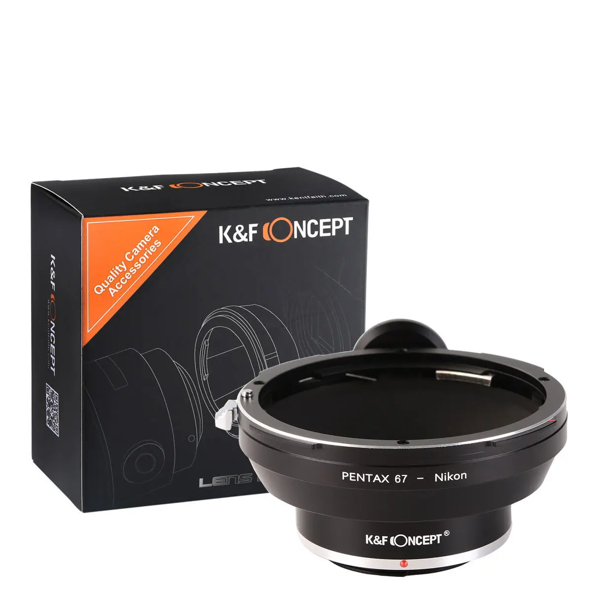 K & F Concept Adaptador de lente P67 a NF para lente de montura Pentax 67 a Nikon F D5300 D5600 D750 D780 D810 D850 Df D5 D6