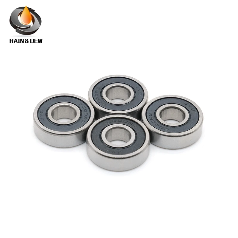 4PCS 6000RS Bearing 10*26*8 mm ABEC-7 Deep Groove Ball Bearings 6000-2RS 6000