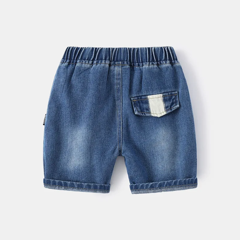 Boys' Jeans Summer Middle Pants Baby Fifth Pants Children's Worn Solid Color Denim Shorts One Piece Dropshipping