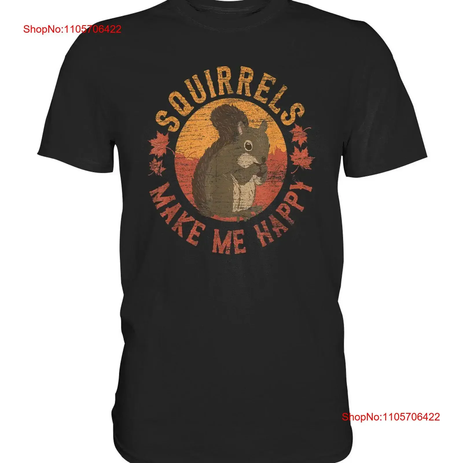 Squirrel Happy Sayings Rodent Maple T Shirt Ideas Premium vintage Washed homme Unisex Stylish Comfortable graphic Stretched