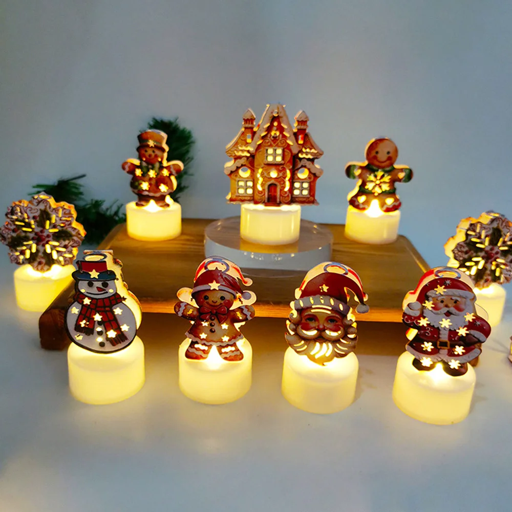 Christmas Lights LED Electronic Candle Lights Creative Holiday Decoration Ambient Lights Living Room Bedroom Night Lights