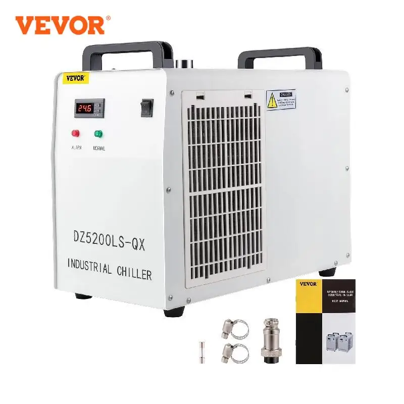 VEVOR CW-5200 CNC Laser Engraving Machine Chiller Thermolysis Industrial Water Cooler 130W/150W CO2 Glass Laser Tube Cooling