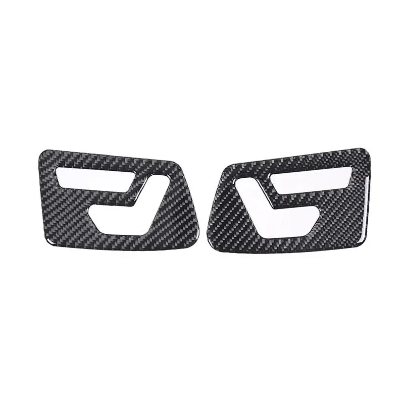 2pcs For Mercedes Benz G Class W463 2013-2018 Car Interior Accessories Soft Carbon Fiber Seat Switch Adjustment Panel Cover Trim view 2