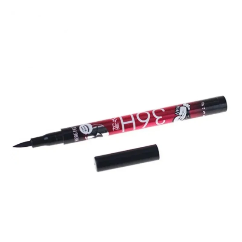 Schwarzer flüssiger Eyeliner bilden wasserdichten Eyeliner-Bleistift 36h langlebiger flüssiger Eyeliner-Stift schnell trocknend, kein blühendes Make-up-Werkzeug