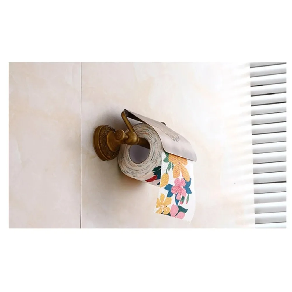 

MADICA 12*12.5*20cm Paper Holders For Shower Room WC Rolhouder Vintage Brass Toilet Paper Holder Metal Nail Toilet Roll Holder