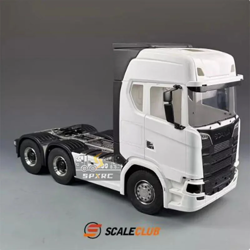 Model Scaleclub 1/14 dla Scania 770S zmodernizowany wszystkie metalowe podwozie 6x6 symulacja dla Tamiya RC przyczepa wywrotka części do Diy