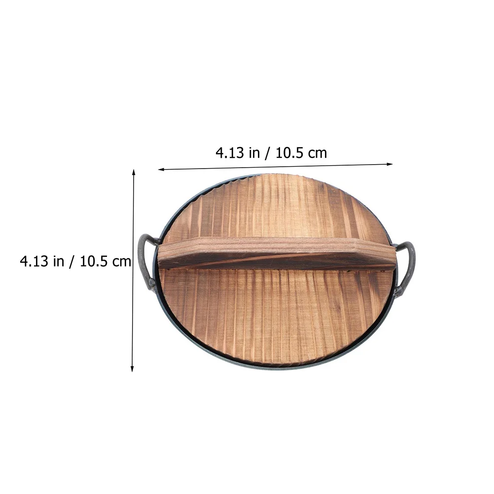 

1 set Mini Iron Wok Premium Sturdy Material Smooth No Burrs Realistic Simulation Cooking Tool For House Kitchen Miniature