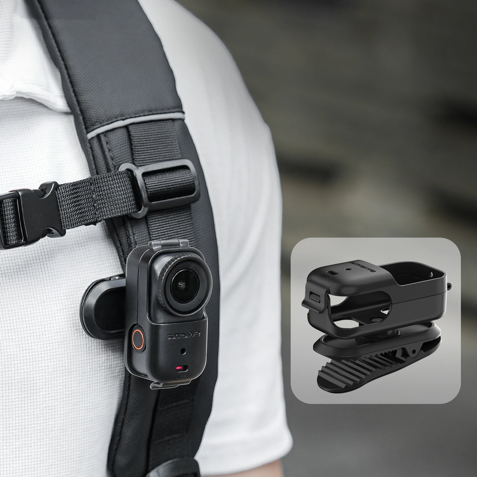 

For DJI Osmo Nano Backpack Clip Rotatable Action Camera Mount