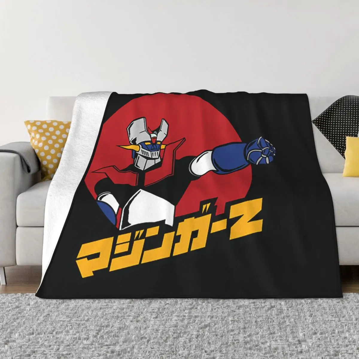 Mazinger Z Robot Blanket Goldorak Grendizer Actarus Manga Flannel Funny Breathable Throw Blankets for Bedding Lounge Decoration