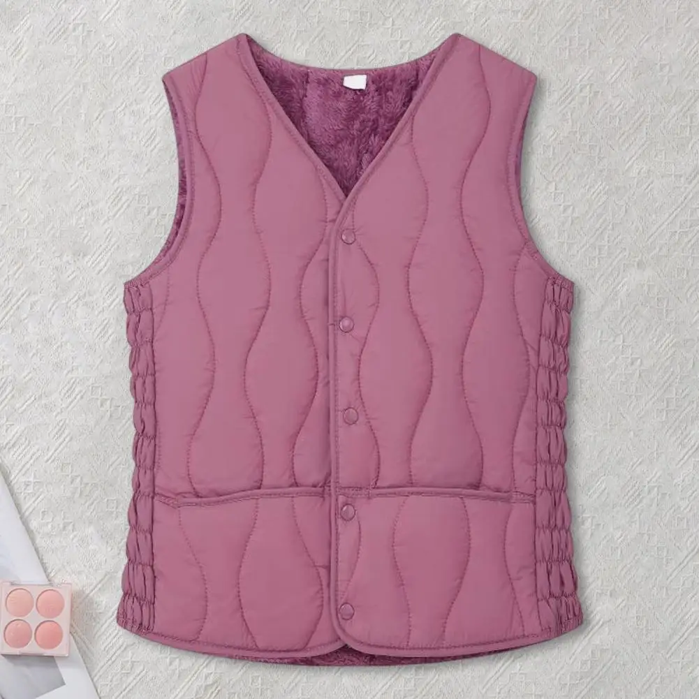 Solid Color Women Vest Skin-friendly Nylon Vest Stylish Women's Padded Vests for Fall Winter Lightweight for Daily for Cozy