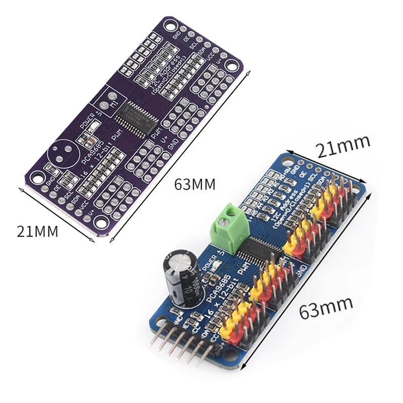 PCA9685PW 16 canales 12 bits PWM/Servo Driver-I2C interfaz PCA9685 módulo Raspberry pi escudo módulo servo escudo