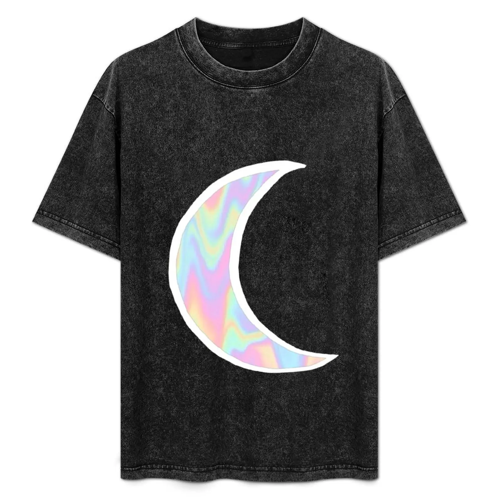 Holographic crescent T-Shirt anime t shirts baggy shirts for a boy shirts men graphic