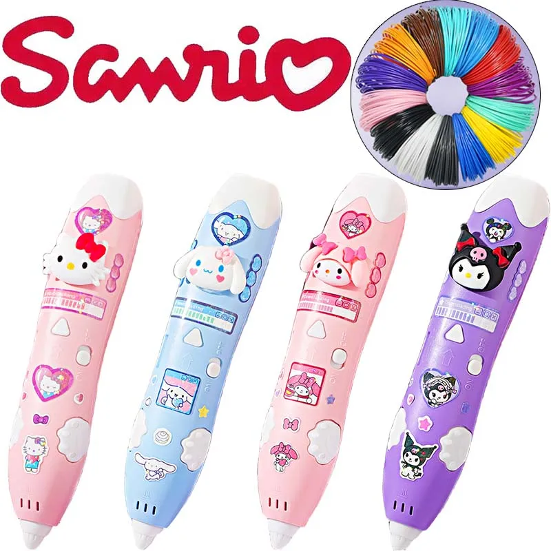

Sanrio Hello Kitty 3D Printing Pen Diy Drawing Pen Low Temperature Smart Graffiti Toys Children Fun Christmas Birthday Gifts New