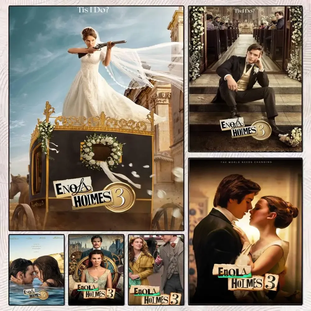 Movie E-Enola Holmes3 Poster PP Wall Decor Posters Celebrity Art Prints Aesthetic Wall Art Bedroom Office Home Gift
