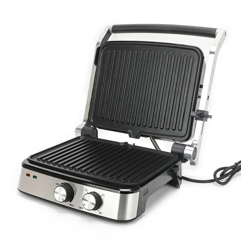 Electric Grill Pan Household Smokeless BBQ Tray Low Fat Cooking Plate for Sausage Hamburger Steak Noodles Breakfast Machine